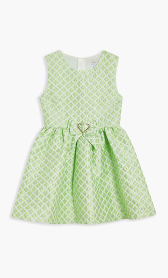 URSULA HEART BOW DRESS GREEN