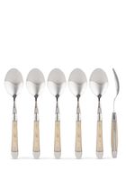 Set of 6 - Acrylic Handle Soup Spoons