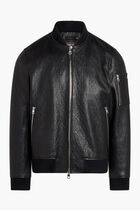 Pebble Leather Bomber Jacket