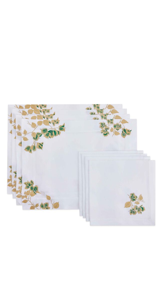 Bougainviliers Set of 4 Placemats & Napkins