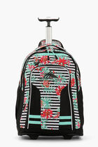 Tropical Stripe Wheeled Backpack