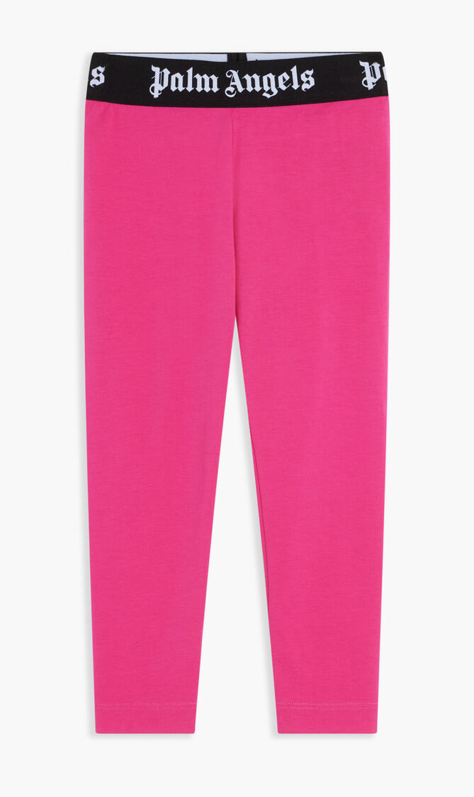 WAISTBAND LOGO LEGGINGS FUCHSIA BLACK