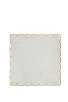 Louxor Napkin in White & Gold