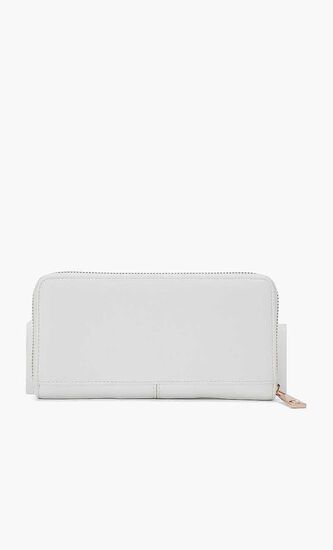 White Holed Bi-Fold Wallet