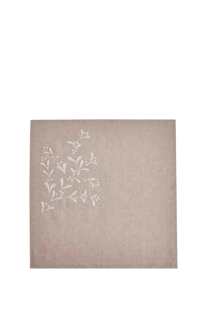 CDU NATURAL CHRISTMAS HOLLY NAPKIN 46 X 46