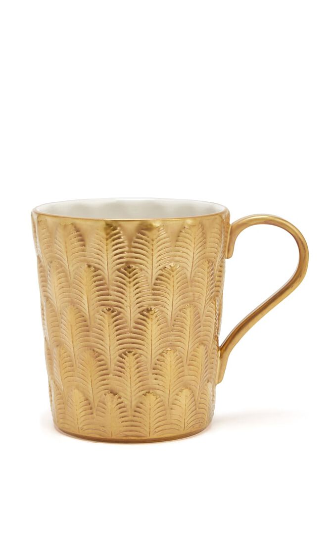 VLI PEACOCK MUG 35 CL FULL ANTIQUE GOLD