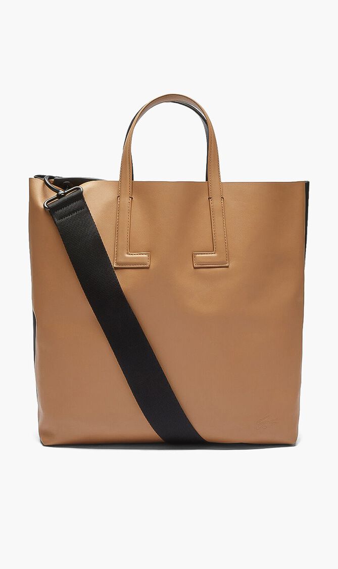Two tone Leather Double Tote