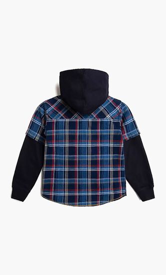 Chequered Long Sleeve Hoodie