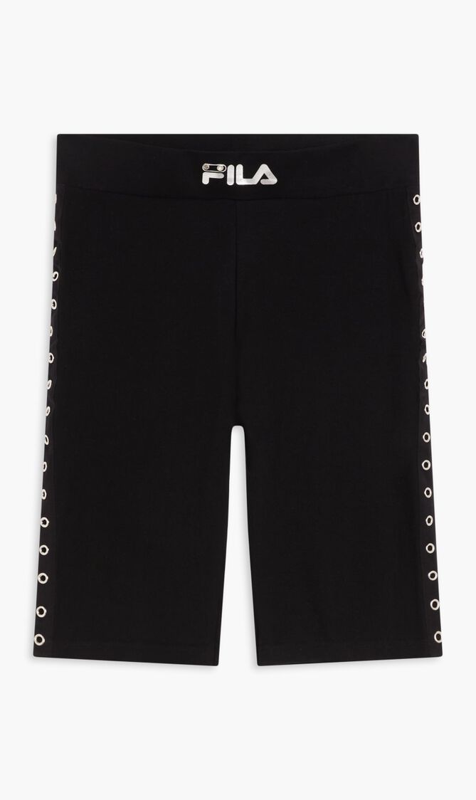 Biker Pants With Eyelet Tape On Side