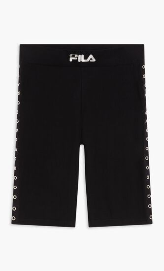 Biker Pants With Eyelet Tape On Side