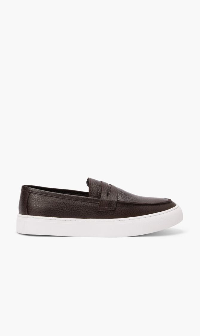 Leather Solid Loafers