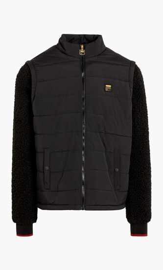Quilted Jacket With Borg Sleeves
