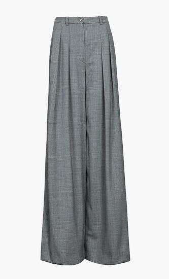 Stretch Wool Palazzo Pant