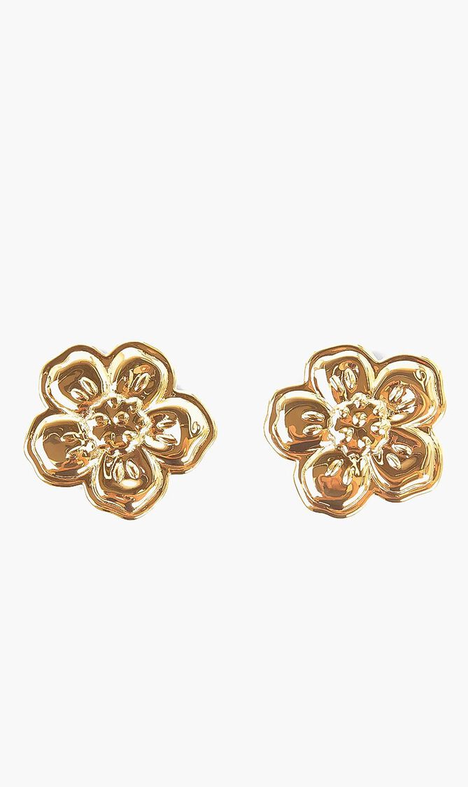 Large Boke Flower Earring Gold