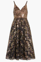 Twinkle Noir Midi Dress