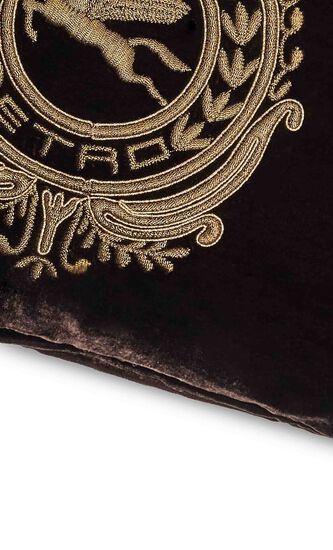 Crest Embroidered Cushion