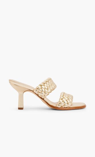 Nadia Metallic Braided Mules