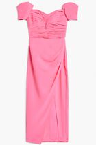 BRIGHT PINK IRIS MIDI DRESS