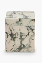 Cream Carrara Lacquer Cube Box