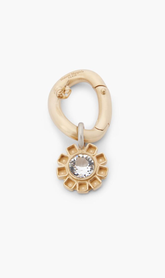 Mm Earings Palladio Burattato + Yellow Gold Plating