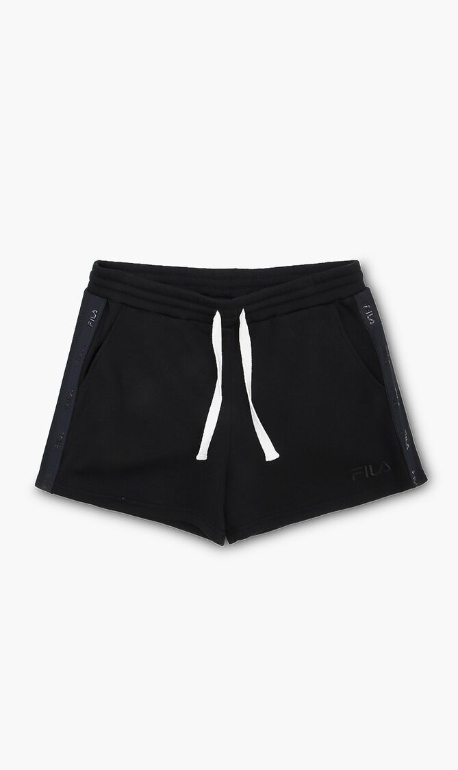 Fleece Shorts with Taping Logo