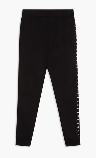 Cuffed Pants With Eyelet Tape On Side