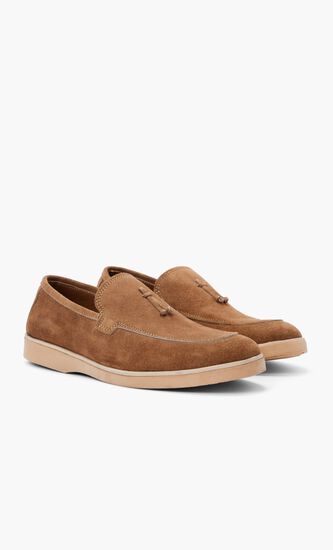 Suede Solid Loafers