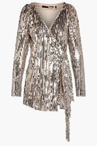 SEQUIN MIDI WRAP DRESS