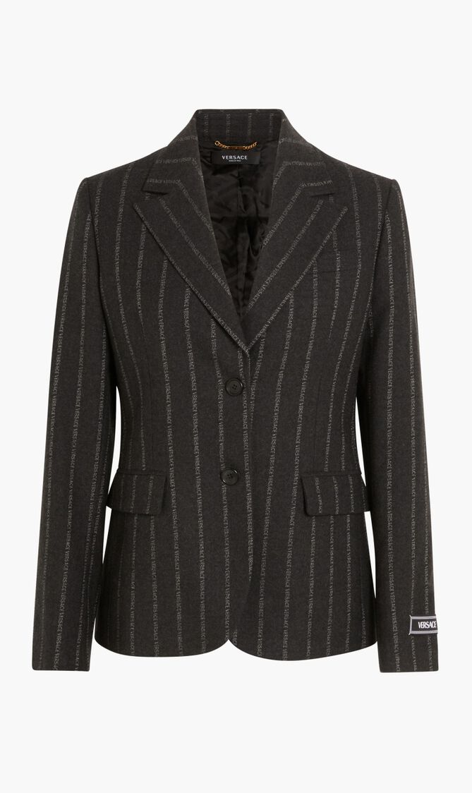 JACKET LOGO PINSTRIPE TESS WOOL