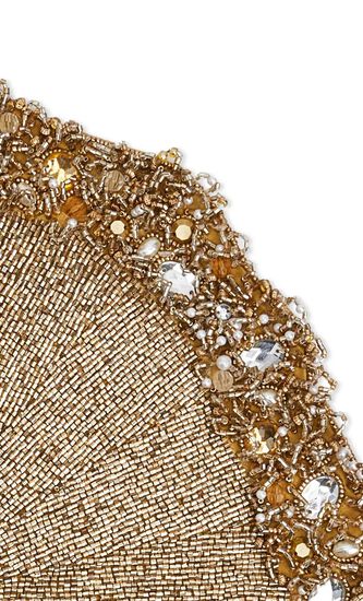 Ornate Placemat in Champagne & Crystal