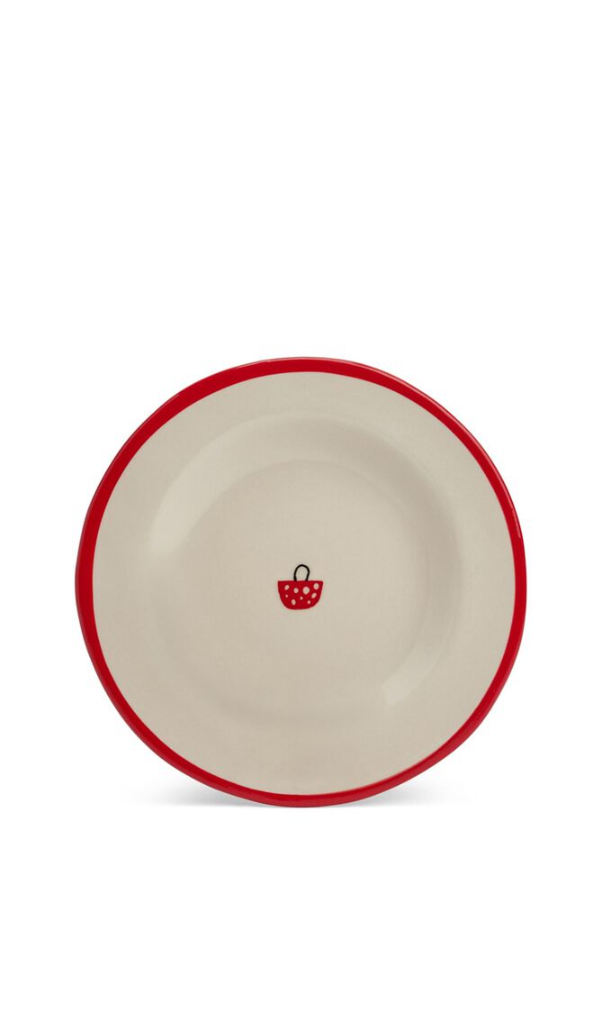 Champs Red Dessert Plate