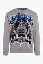 SWEATSHIRT RN LS BAROQUE PLACEMENT LOGO MID-GREY