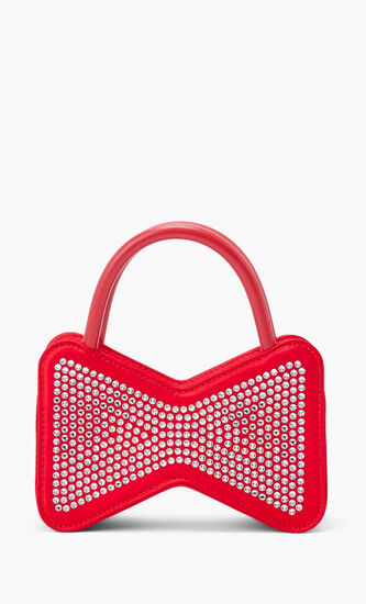 Bow Shape Crystalized Mini Handbag