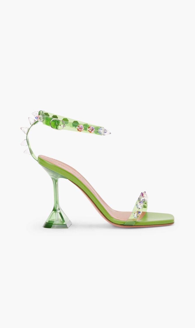 JULIA GLASS SANDAL CL PLEXI HEEL 95MM