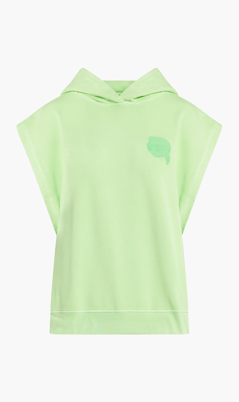 

Karl Lagerfeld Green Ikonik 2.0 Sleeveless Hoodie for Women | The Deal Outlet