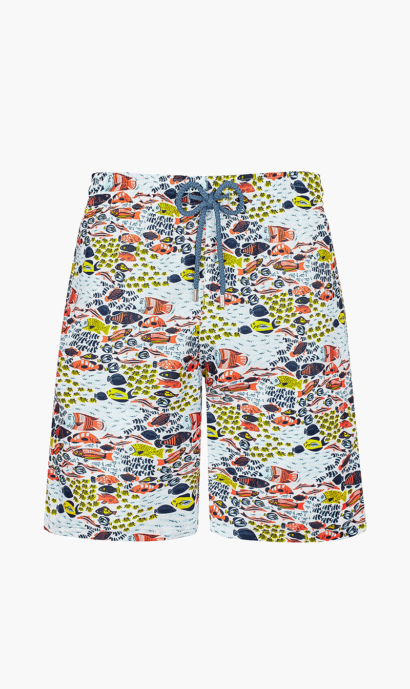 

Vilebrequin White Fish Printed Shorts for Men | The Deal Outlet