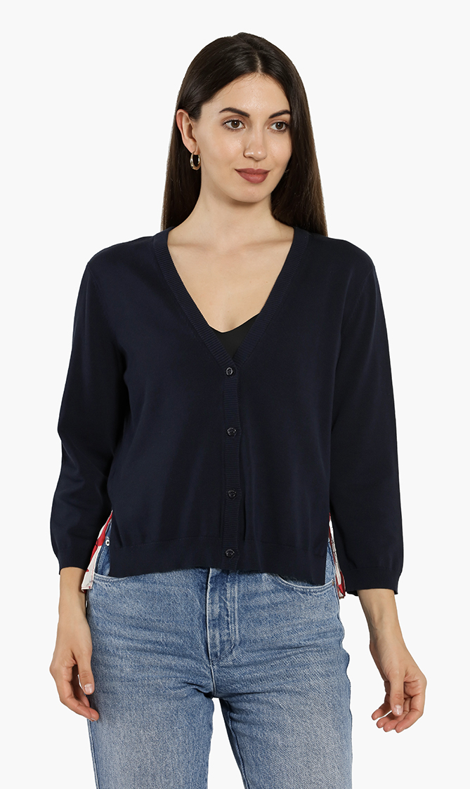 

Emporio armani floral back hem cardigan | the deal outlet, Blue