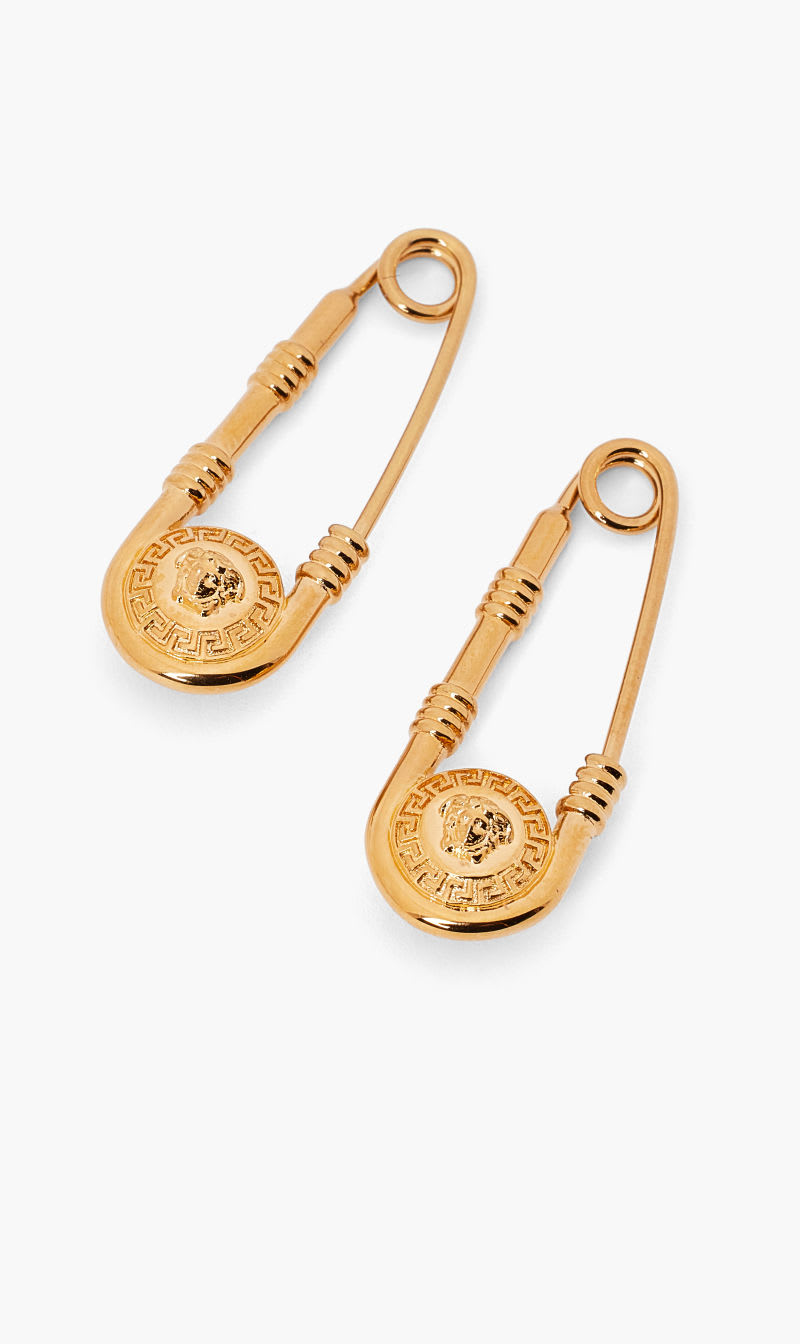 

Versace Gold Earrings Safety Pin Drop | The Deal Outlet