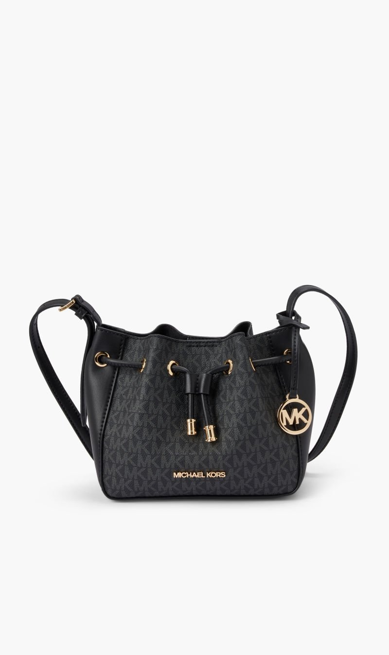 

Michael Kors Black Phoebe Sm Bucket Messenger for Women | The Deal Outlet