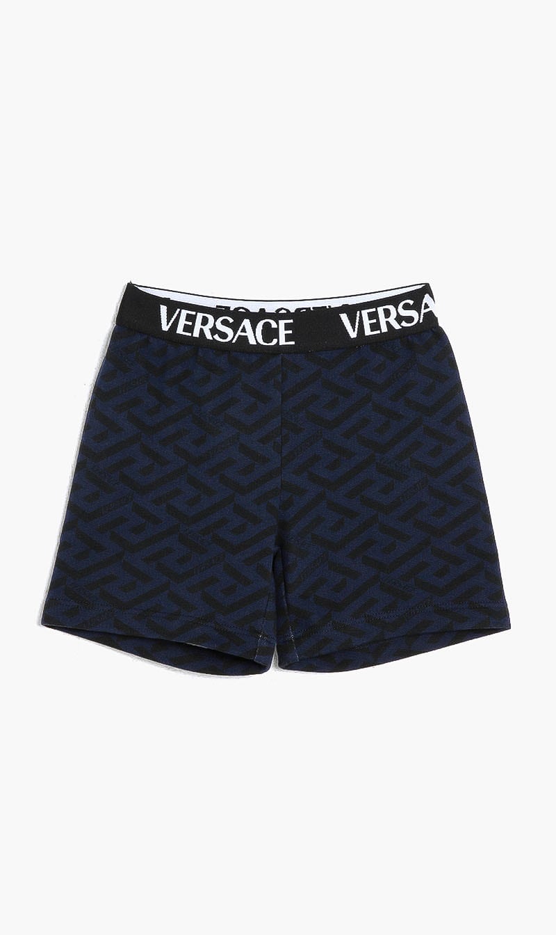 

Versace Blue Short Denim Greca Signature Kids Fleece for Boys | The Deal Outlet