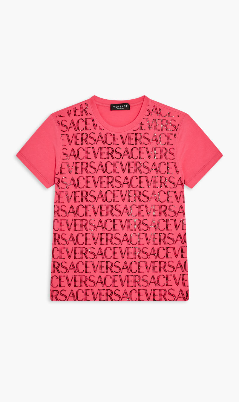 

Versace Pink T-shirt Jersey + Versace On Repeat Kids Strass for Girls | The Deal Outlet