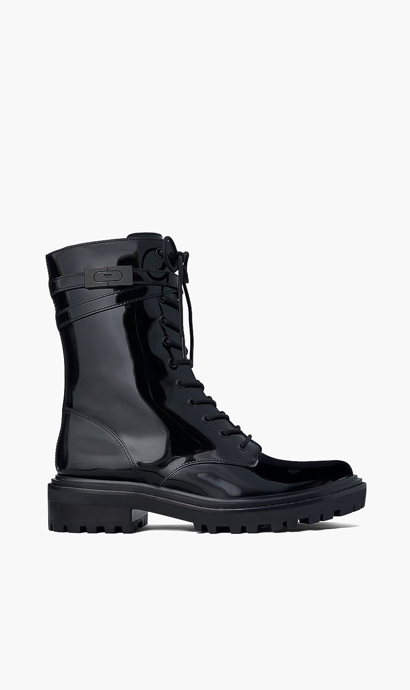 

Tory Burch Black T Hardware Combat Boot for Women | The Deal Outlet