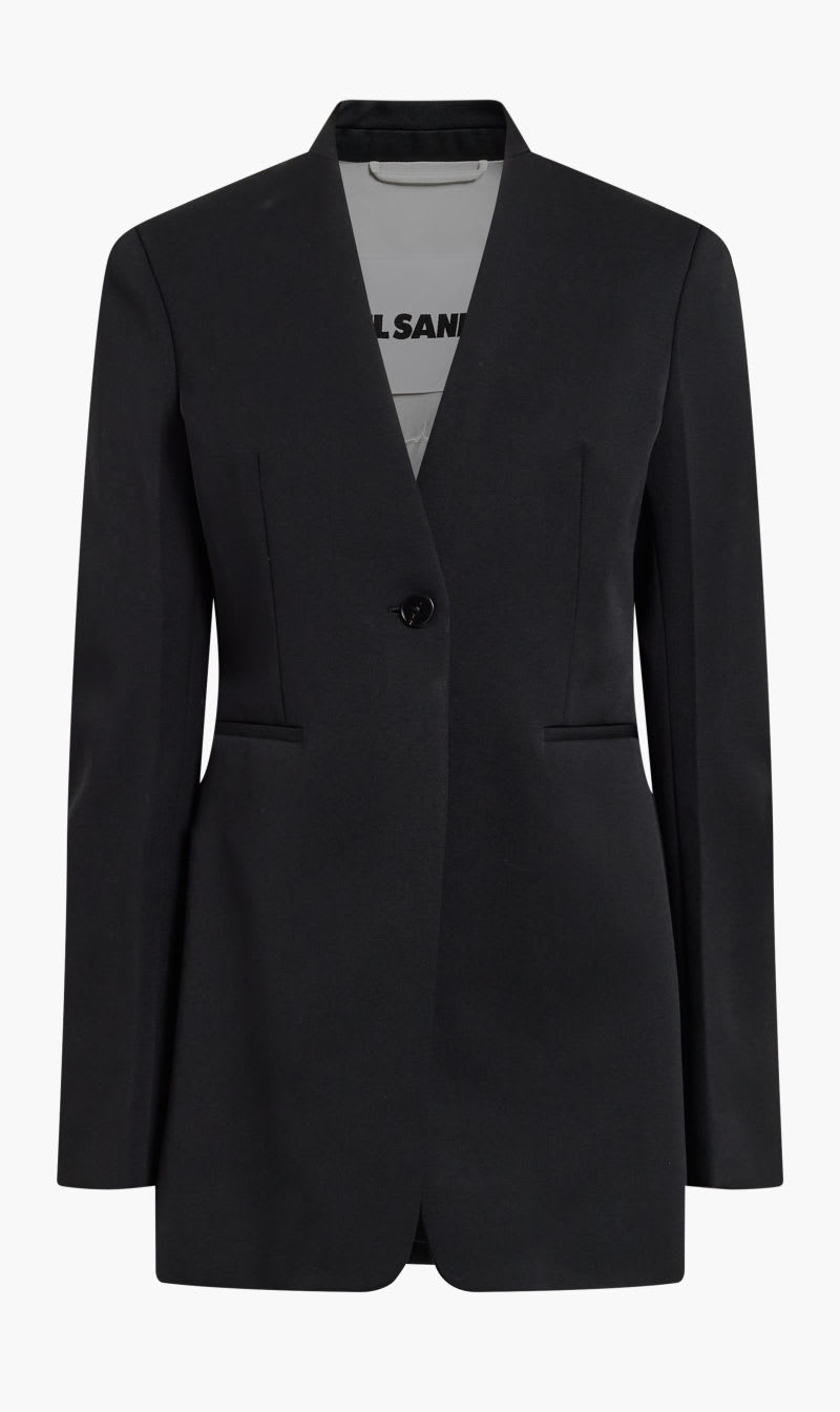 

Jil Sander Black W Jacket 02 Tm Compact Wool Grain De Poudre for Women | The Deal Outlet