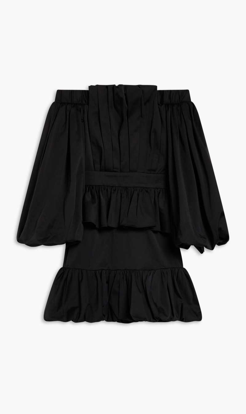 

Karl Lagerfeld Black Huns Pick Ruffle Dress for Women | The Deal Outlet