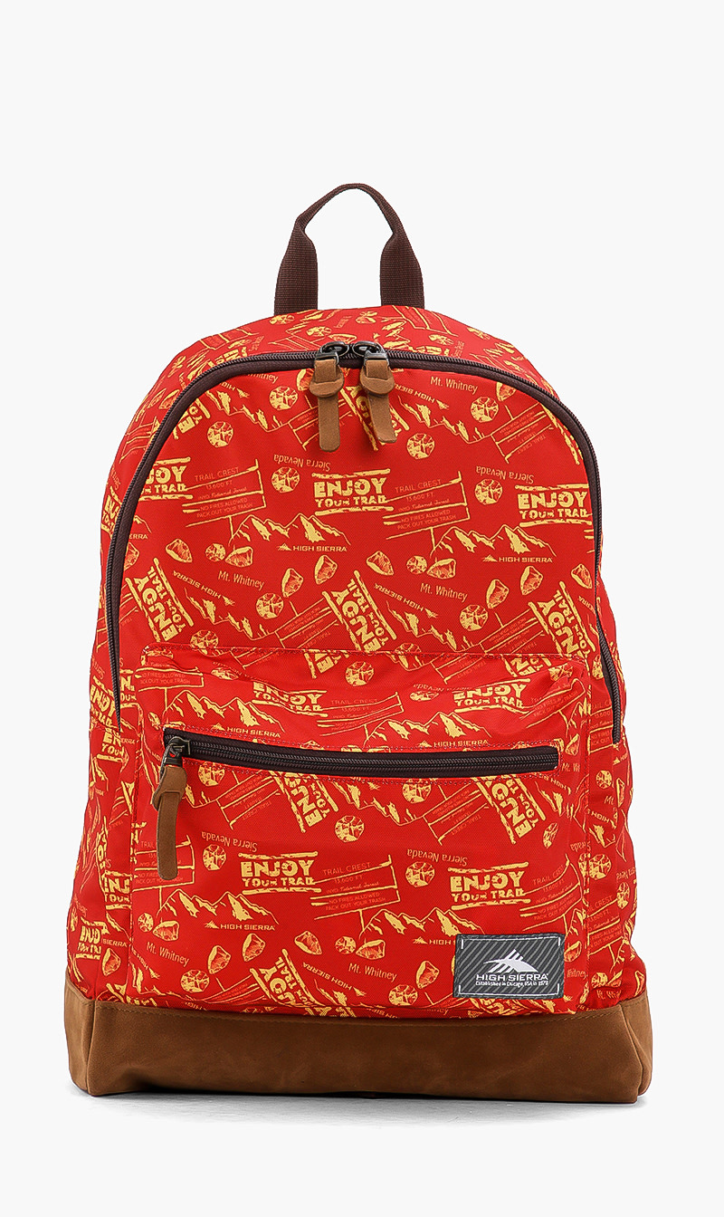 

Hs Urban Printed Backpack, Red