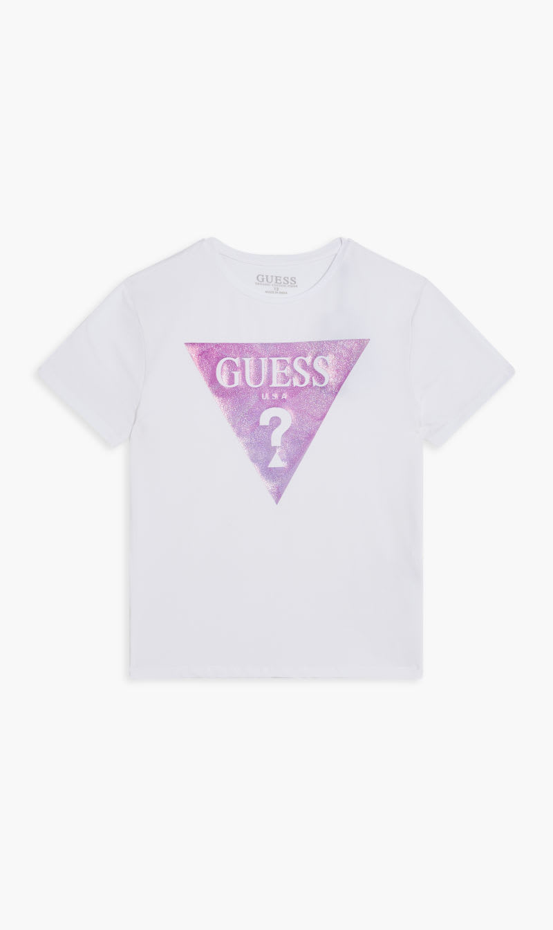 

Guess White Ss T-shirt - Organic Light Stretch Jersey for Girls | The Deal Outlet