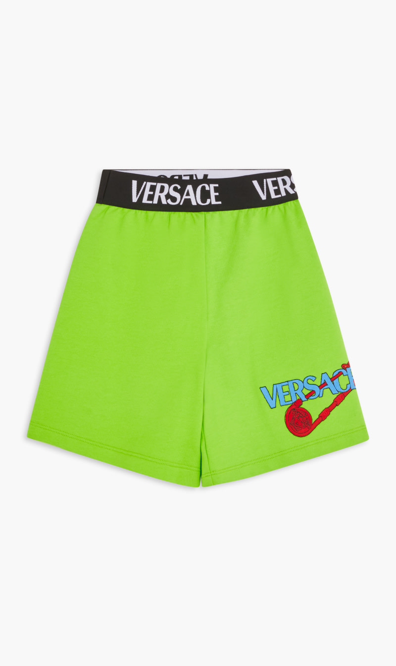 

Versace Green Short Felpa + Ric. Logo Pins for Kids | The Deal Outlet