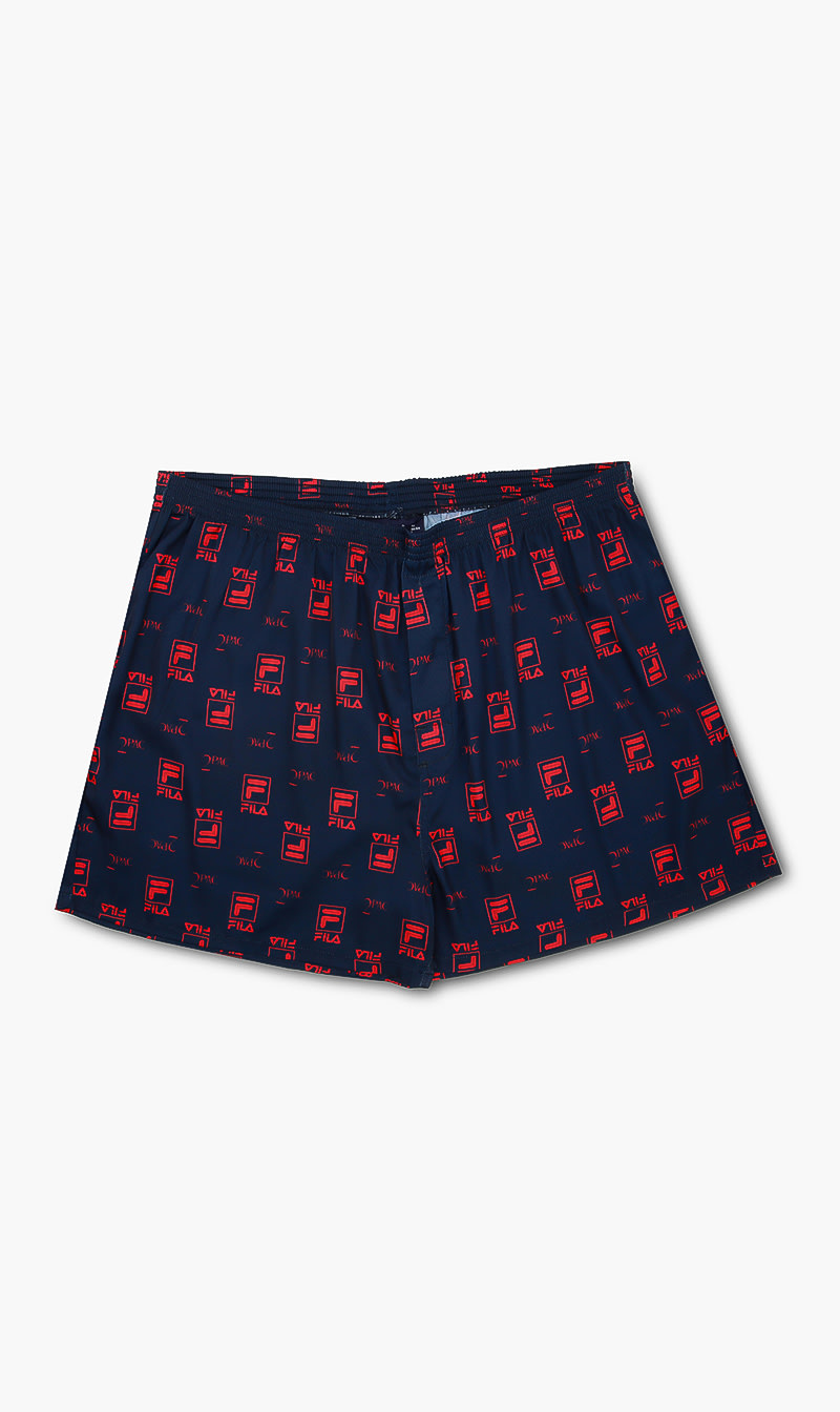 

Fila all over print logo shorts | the deal outlet, Blue