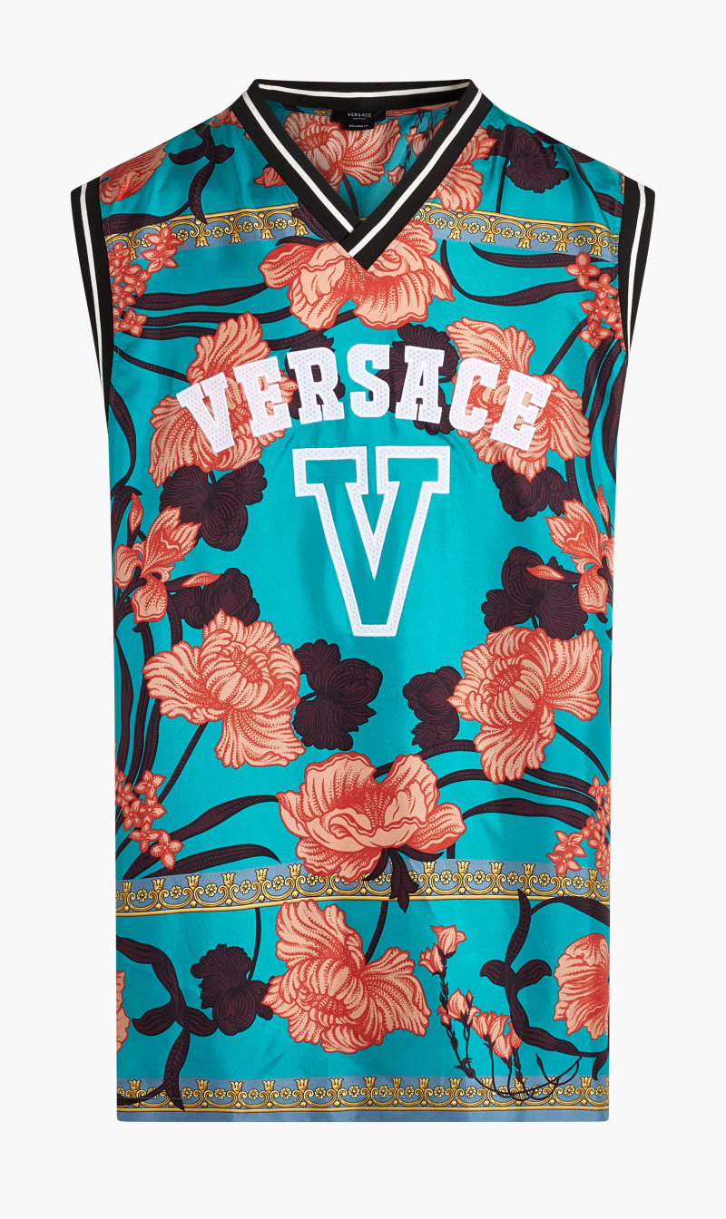 

Versace Green Tank Top Twill Vn Sl Acid Bouquet for Men | The Deal Outlet