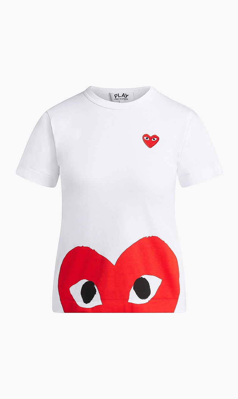 

Half Heart Logo Print T-shirt, White